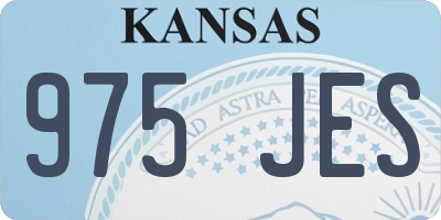 KS license plate 975JES
