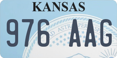 KS license plate 976AAG