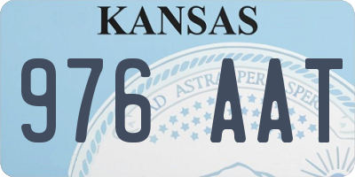 KS license plate 976AAT