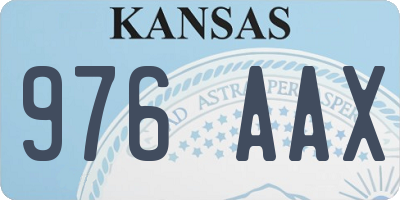 KS license plate 976AAX