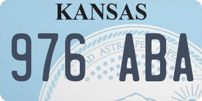 KS license plate 976ABA