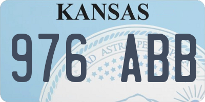 KS license plate 976ABB