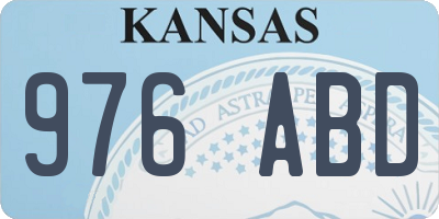 KS license plate 976ABD