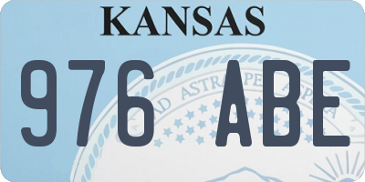 KS license plate 976ABE