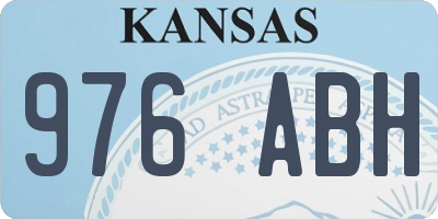 KS license plate 976ABH
