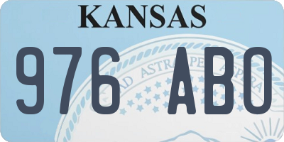 KS license plate 976ABO