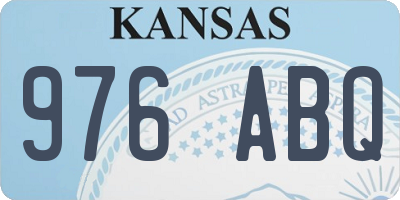 KS license plate 976ABQ