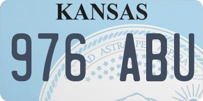 KS license plate 976ABU