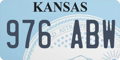 KS license plate 976ABW