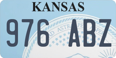 KS license plate 976ABZ