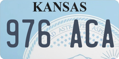 KS license plate 976ACA