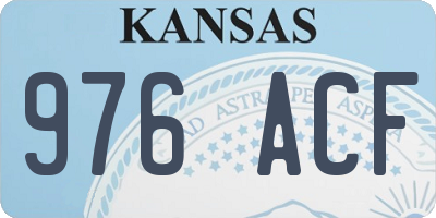 KS license plate 976ACF