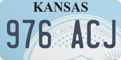 KS license plate 976ACJ