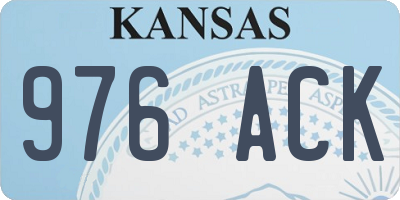 KS license plate 976ACK