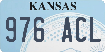 KS license plate 976ACL