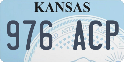 KS license plate 976ACP