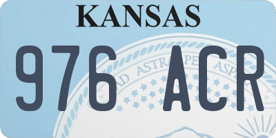 KS license plate 976ACR