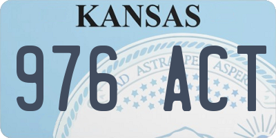 KS license plate 976ACT