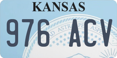 KS license plate 976ACV