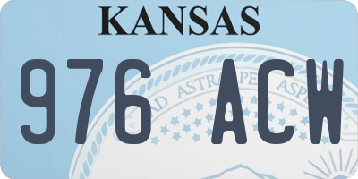 KS license plate 976ACW