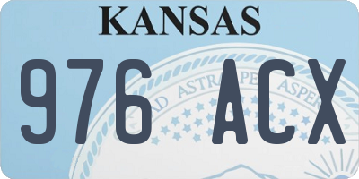 KS license plate 976ACX