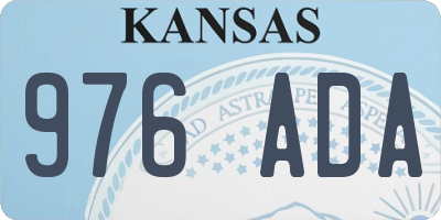 KS license plate 976ADA