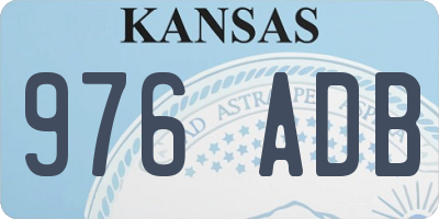 KS license plate 976ADB