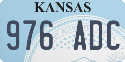 KS license plate 976ADC
