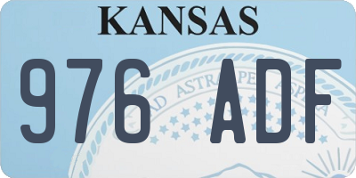 KS license plate 976ADF