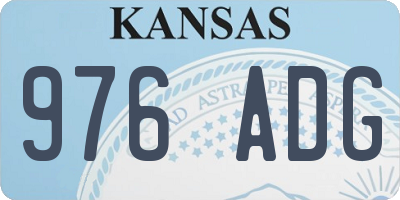 KS license plate 976ADG