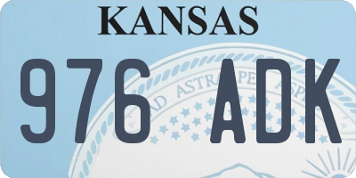 KS license plate 976ADK