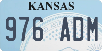KS license plate 976ADM