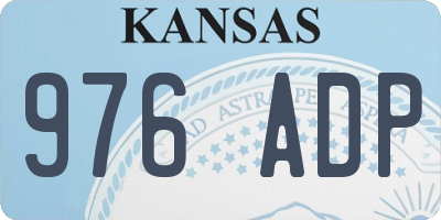 KS license plate 976ADP