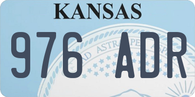 KS license plate 976ADR
