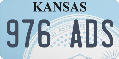 KS license plate 976ADS