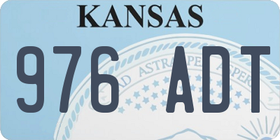 KS license plate 976ADT