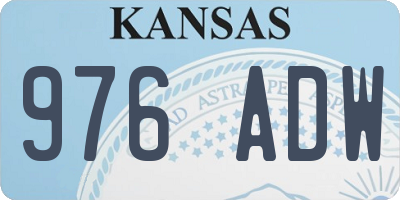 KS license plate 976ADW