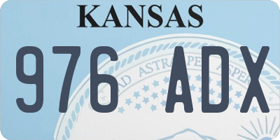 KS license plate 976ADX
