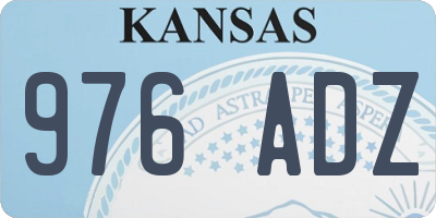KS license plate 976ADZ