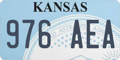 KS license plate 976AEA