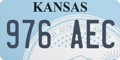 KS license plate 976AEC