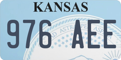 KS license plate 976AEE