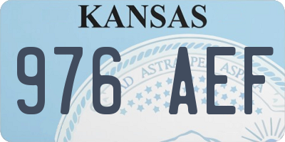 KS license plate 976AEF