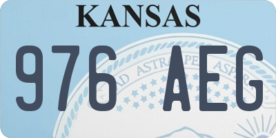 KS license plate 976AEG