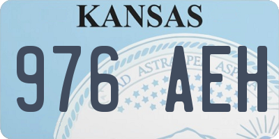 KS license plate 976AEH