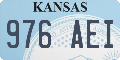 KS license plate 976AEI