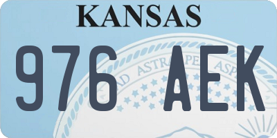 KS license plate 976AEK