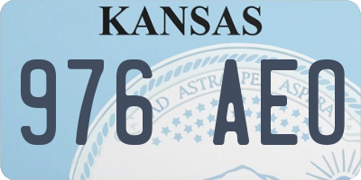 KS license plate 976AEO