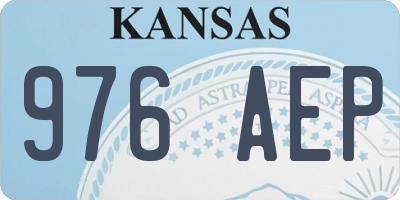 KS license plate 976AEP