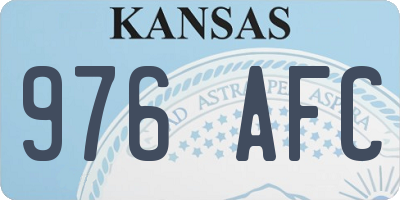 KS license plate 976AFC